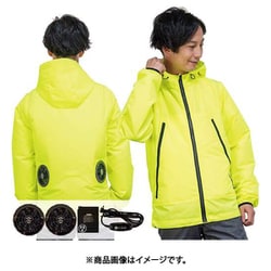 空調ブルゾン 空調付2Wayパーカー+バッテリー付30102 蛍光イエロー 5L 30102-5L-0910N