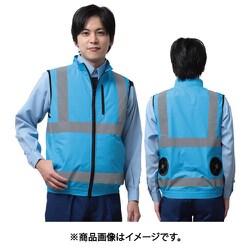 高視認性空調安全ベスト（ウェアのみ） 30221 蛍光ブルーL 30221-L