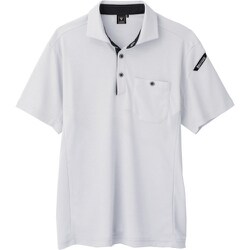 エコ制電半袖ポロシャツ シルバーグレー 5Lサイズ 6090-22-5L