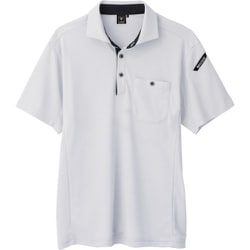エコ制電半袖ポロシャツ シルバーグレー Lサイズ 6090-22-L