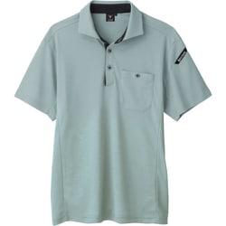 エコ制電半袖ポロシャツ ミストグリーン Sサイズ 6090-605-S