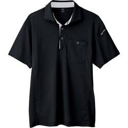 エコ制電半袖ポロシャツ クロ 5Lサイズ 6090-90-5L