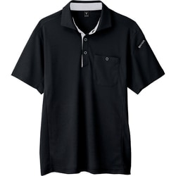 エコ制電半袖ポロシャツ クロ Sサイズ 6090-90-S