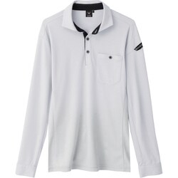 エコ制電長袖ポロシャツ シルバーグレー Lサイズ 6095-22-L