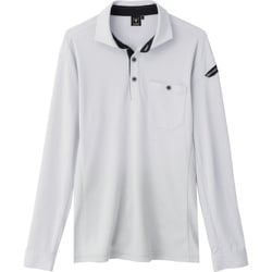 エコ制電長袖ポロシャツ シルバーグレー Mサイズ 6095-22-M