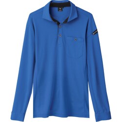 エコ制電長袖ポロシャツ ロイヤルブルー Mサイズ 6095-46-M