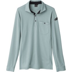 エコ制電長袖ポロシャツ ミストグリーン 5Lサイズ 6095-605-5L