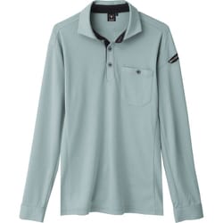 エコ制電長袖ポロシャツ ミストグリーン Lサイズ 6095-605-L