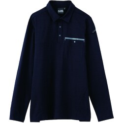 長袖ポロシャツ ディープネイビー Mサイズ 6675-19-M