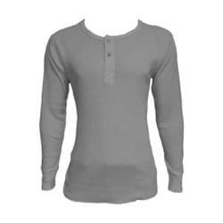 サーマル長袖Tシャツ ヘンリーネック グレー M TMF-6040