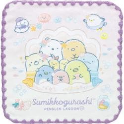 CM54201 すみっコぐらし 「ぺんぎんラグーン」テーマ ミニタオル パープル