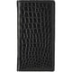 Crocodile Leather Flip Case iPhone 15 Pro Black HC-15PFBK