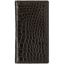 Crocodile Leather Flip Case iPhone 15 Pro Brown HC-15PFBR
