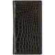 Crocodile Leather Flip Case iPhone 16 Pro Brown HC-16PFBR