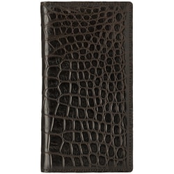 Crocodile Leather Flip Case iPhone 16 Pro Brown HC-16PFBR