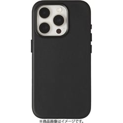 Mastrotto Smooth leather Shell Case iPhone 15 Pro Black HN-15PSBK