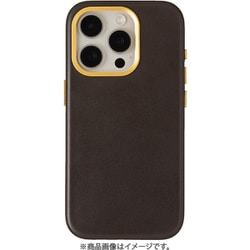 Mastrotto Smooth leather Shell Case iPhone 15 Pro Brown HN-15PSBR