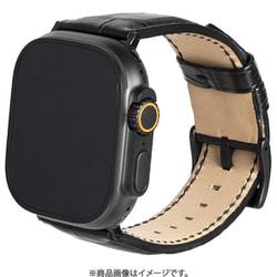 Crocodile Leather Apple Watch（42/44/45/46/49mm） Black HC-AWBLBK
