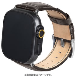Crocodile Leather Apple Watch（42/44/45/46/49mm） Brown HC-AWBLBR
