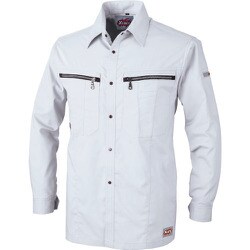 長袖シャツ シルバーグレー LLサイズ 8893-22-LL