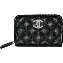 AP3728 B21489 94305 コインパース ブラック シルバー金具 キャビア