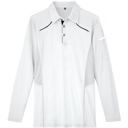 長袖ポロシャツ ホワイト LL AZ551045-001-LL