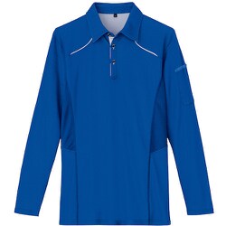 長袖ポロシャツ ブルー S AZ551045-006-S