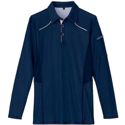 長袖ポロシャツ ネイビー 4L AZ551045-008-4L