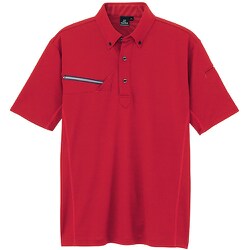 接触冷感半袖ポロシャツ(男女兼用) AZ551046 レッド L AZ551046-009-L
