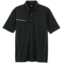 接触冷感半袖ポロシャツ(男女兼用) AZ551046 ブラック 3L AZ551046-010-3L