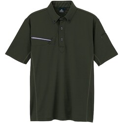 接触冷感半袖ポロシャツ(男女兼用) AZ551046 ブラック 5L AZ551046-025-5L