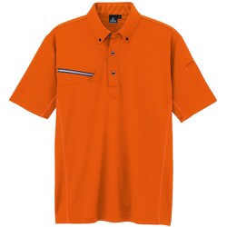 接触冷感半袖ポロシャツ(男女兼用) AZ551046 オレンジ LL AZ551046-063-LL