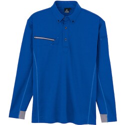 接触冷感長袖ポロシャツ(男女兼用) AZ551047 ブルー M AZ551047-006-M