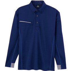 接触冷感長袖ポロシャツ(男女兼用) AZ551047 ネイビー M AZ551047-008-M