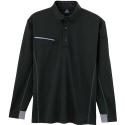 接触冷感長袖ポロシャツ(男女兼用) AZ551047 ブラック 4L AZ551047-010-4L