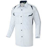 長袖ストレッチシャツ(エコワーカーストレッチ) シルバーグレー L AZ1935-003-L