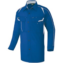 長袖ストレッチシャツ（エコワーカーストレッチ） ブルー SS AZ1935-006-SS