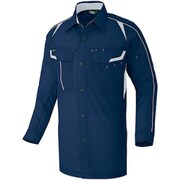 長袖ストレッチシャツ(エコワーカーストレッチ) ネイビー SS AZ1935-008-SS