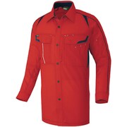 長袖ストレッチシャツ(エコワーカーストレッチ) レッド M AZ1935-009-M