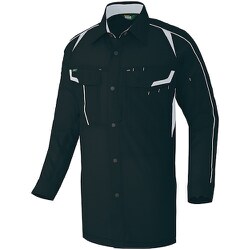 長袖ストレッチシャツ（エコワーカーストレッチ） ブラック SS AZ1935-010-SS