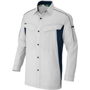 長袖ストレッチシャツ(エコワーカーストレッチ) AZ1936 シルバーグレー L AZ1936-003-L
