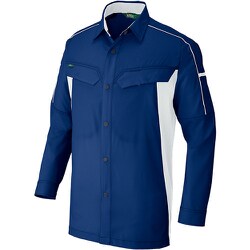 長袖ストレッチシャツ（エコワーカーストレッチ） AZ1936 ネイビー L AZ1936-008-L