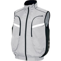 物流作業対応型空調服ベスト（空調服TM） シルバー S AZ50195-003-S