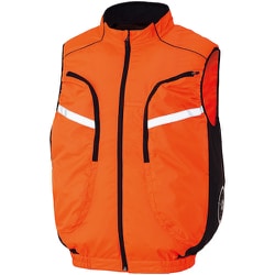 物流作業対応型空調服ベスト（空調服TM） ハイパーオレンジ L AZ50195-093-L