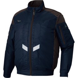 遮熱シェード付空調服長袖ブルゾン （空調服TM） フルハーネス対応 ネイビー SS AZ50299-008-SS