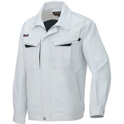 長袖ブルゾンA（男女兼用）AZ6550 シルバーグレー×ブラック M AZ6550-003-M