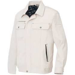 長袖ブルゾンB(男女兼用)AZ6560 ベージュ×ブラック 5L AZ6560-002-5L