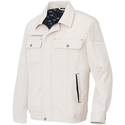 長袖ブルゾンB(男女兼用)AZ6560 ベージュ×ブラック LL AZ6560-002-LL