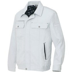 長袖ブルゾンB(男女兼用)AZ6560 シルバーグレー×ブラック LL AZ6560-003-LL