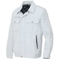 長袖ブルゾンB(男女兼用)AZ6560 シルバーグレー×ブラック M AZ6560-003-M